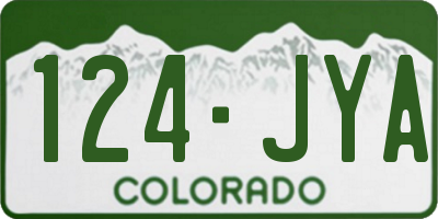 CO license plate 124JYA