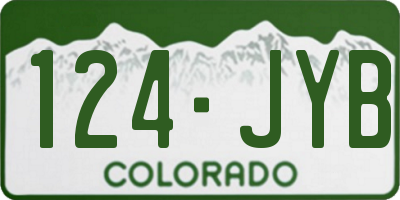 CO license plate 124JYB