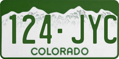 CO license plate 124JYC