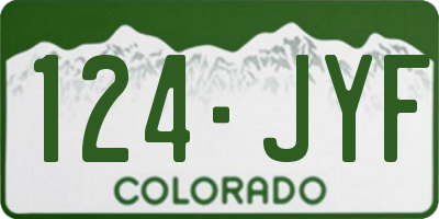 CO license plate 124JYF