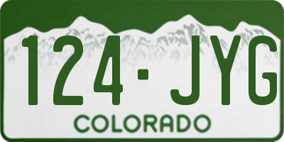 CO license plate 124JYG