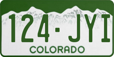 CO license plate 124JYI