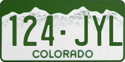 CO license plate 124JYL