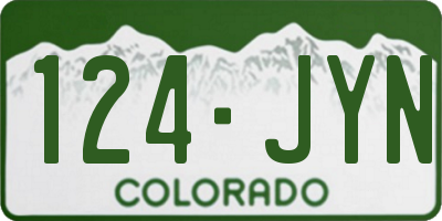 CO license plate 124JYN