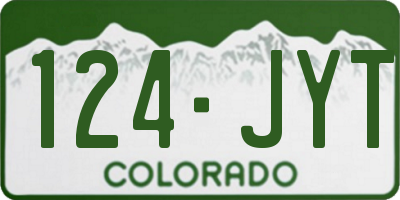 CO license plate 124JYT