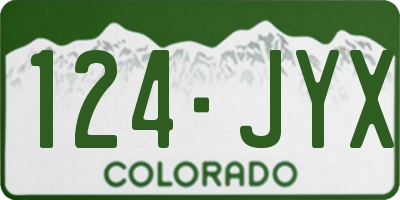 CO license plate 124JYX