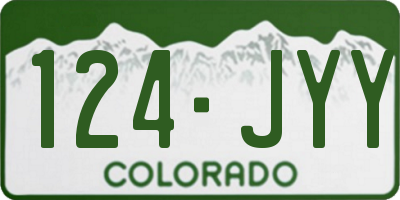 CO license plate 124JYY