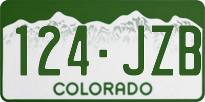 CO license plate 124JZB