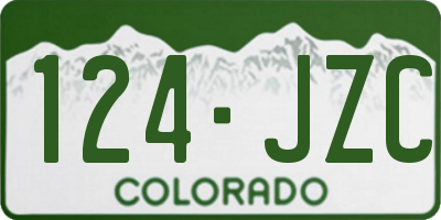 CO license plate 124JZC
