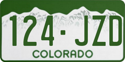 CO license plate 124JZD