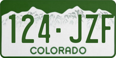 CO license plate 124JZF