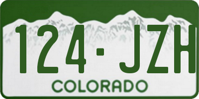 CO license plate 124JZH