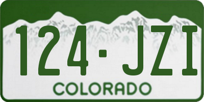 CO license plate 124JZI