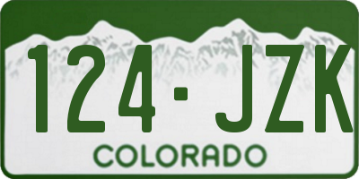 CO license plate 124JZK