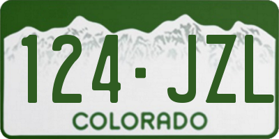CO license plate 124JZL