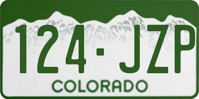 CO license plate 124JZP