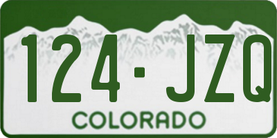 CO license plate 124JZQ