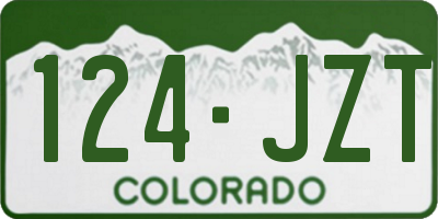 CO license plate 124JZT