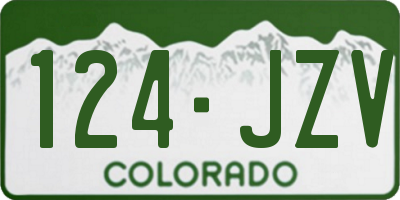 CO license plate 124JZV