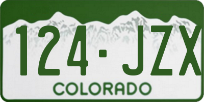 CO license plate 124JZX