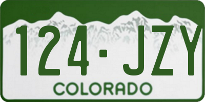 CO license plate 124JZY