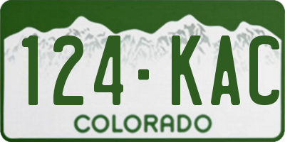 CO license plate 124KAC