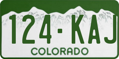 CO license plate 124KAJ