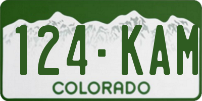 CO license plate 124KAM