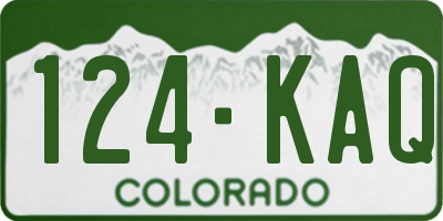 CO license plate 124KAQ