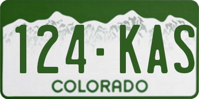 CO license plate 124KAS