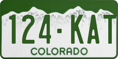 CO license plate 124KAT