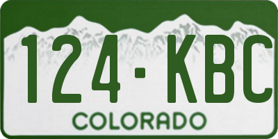 CO license plate 124KBC