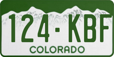 CO license plate 124KBF