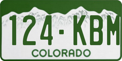 CO license plate 124KBM