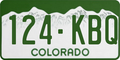 CO license plate 124KBQ