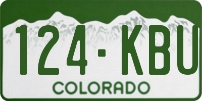 CO license plate 124KBU