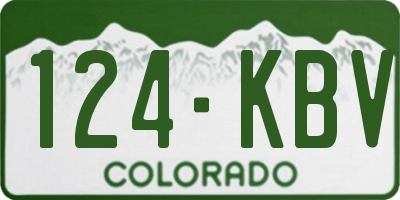 CO license plate 124KBV