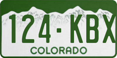 CO license plate 124KBX