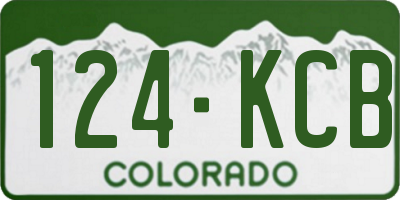CO license plate 124KCB