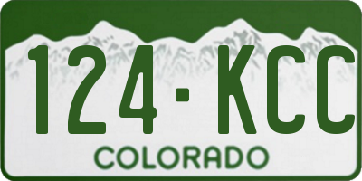 CO license plate 124KCC