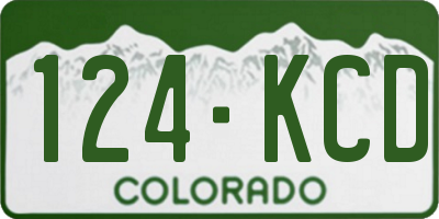 CO license plate 124KCD