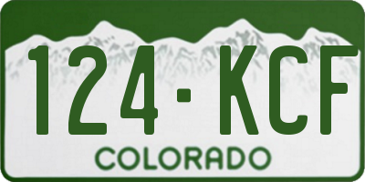 CO license plate 124KCF