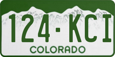 CO license plate 124KCI