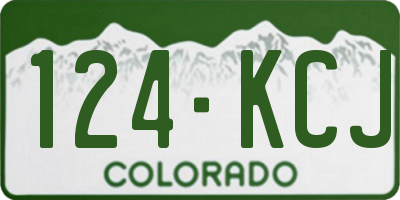 CO license plate 124KCJ