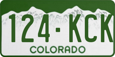 CO license plate 124KCK
