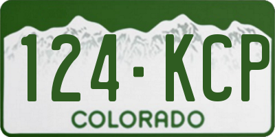 CO license plate 124KCP