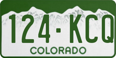 CO license plate 124KCQ