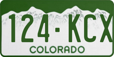 CO license plate 124KCX