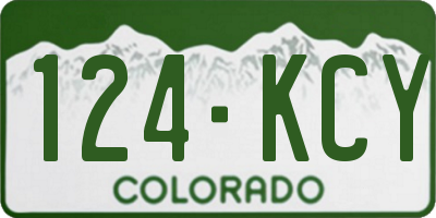 CO license plate 124KCY