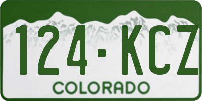 CO license plate 124KCZ